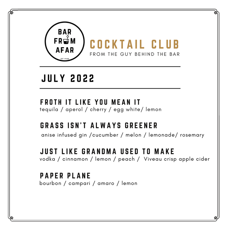 July 2022 Cocktail Club